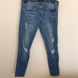 Flying monkey lightly distressed denim jeans